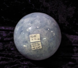 Inventory # WK1637	Brazil Blue Calcite Ball