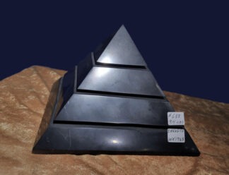 Inventory # WK1763	Shungite Laser-Cut Pyramid Russia